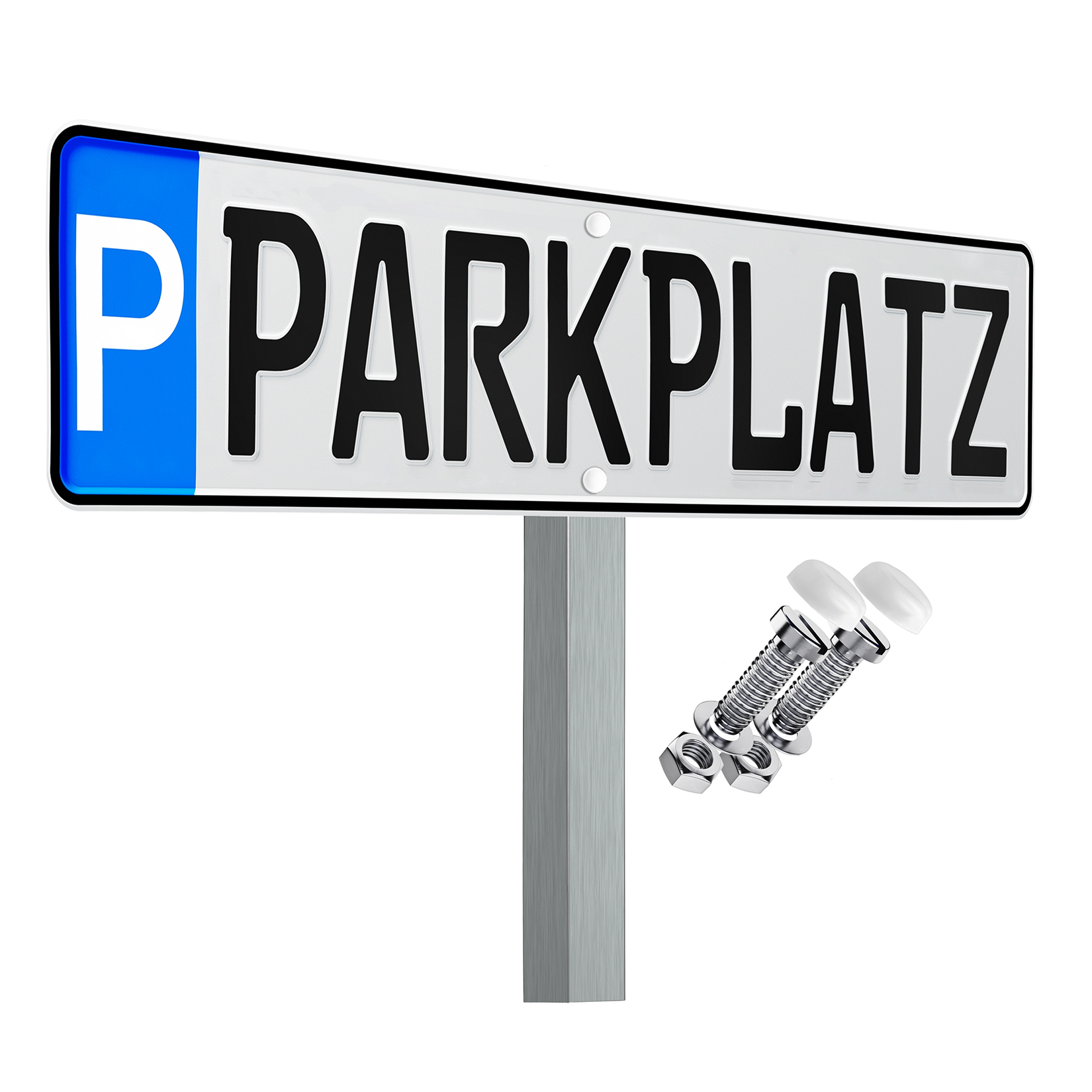 Edelstahl Einschlagpfosten 740 mm für Parkplatzschilder – inkl. Schrauben-2