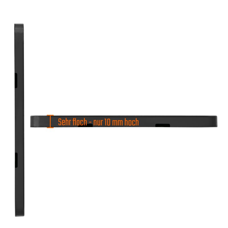 Motorrad Kennzeichenhalter 180x200 mm – rahmenlos, schwarz-5