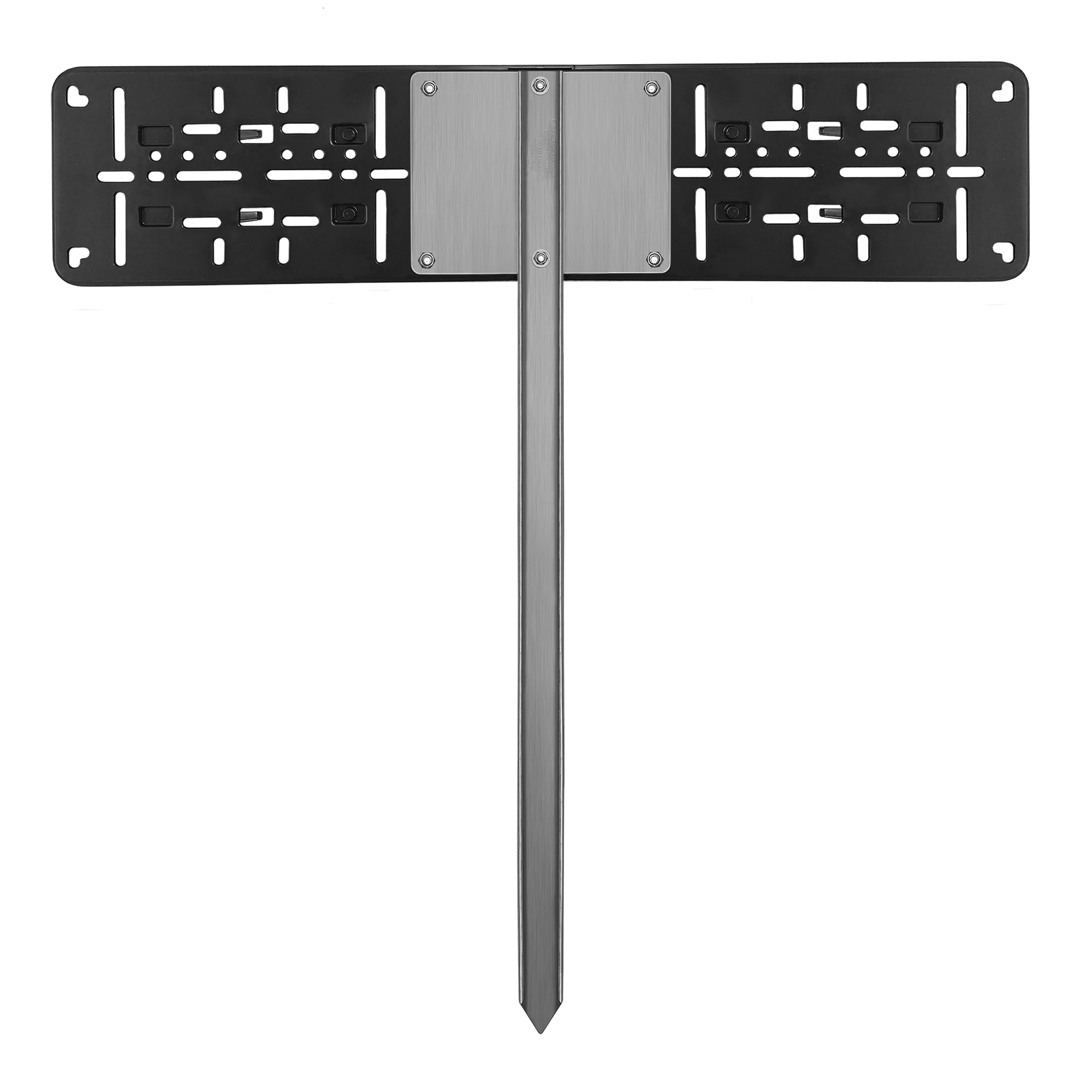 Edelstahl Einschlagpfosten 740 mm mit Adapter-Kennzeichenhalter – zum Einschieben-3