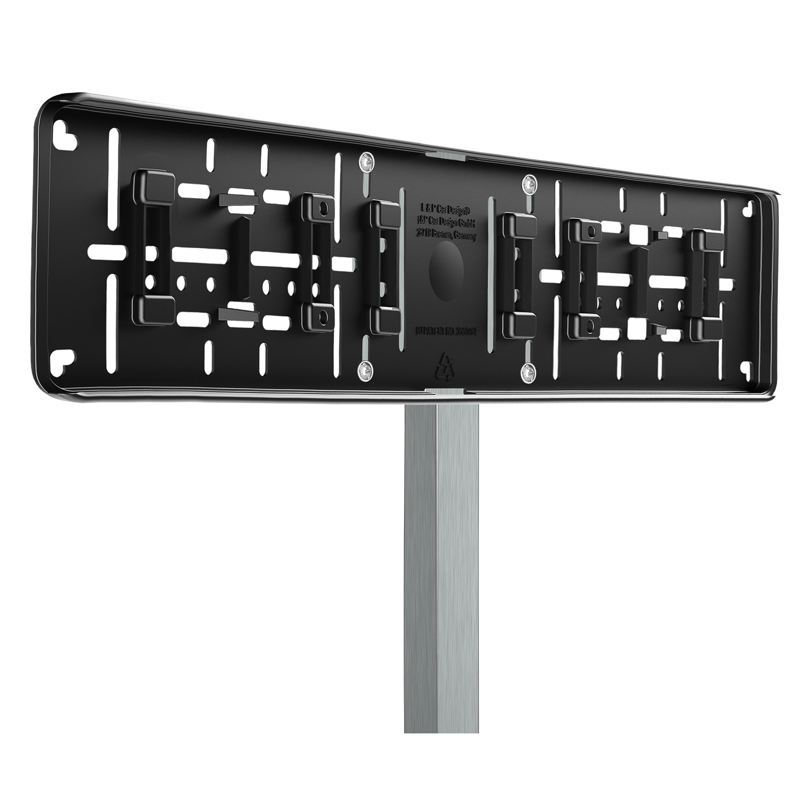 Edelstahl Einschlagpfosten 740 mm mit Adapter-Kennzeichenhalter – zum Einschieben-4