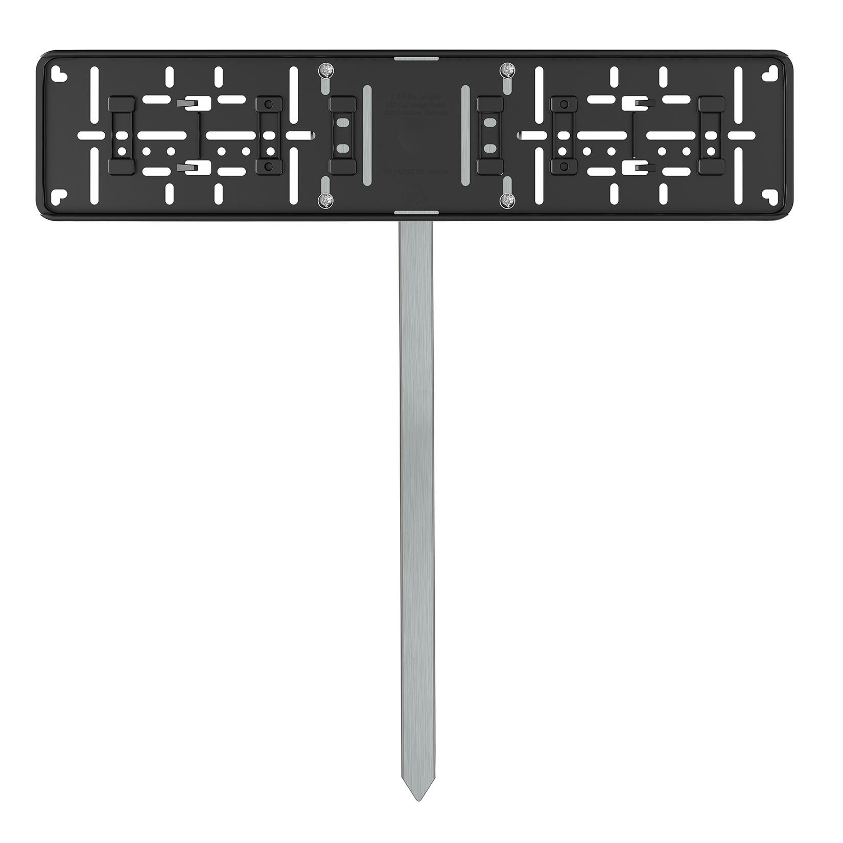Edelstahl Einschlagpfosten 740 mm mit Adapter-Kennzeichenhalter – zum Einschieben-0